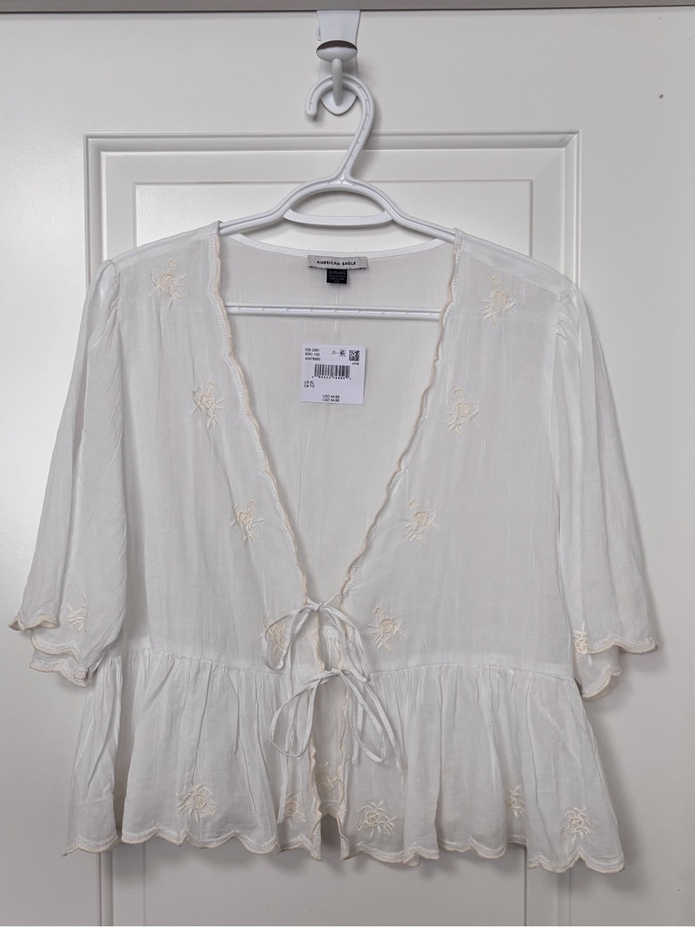American Eagle Tie Front Top
